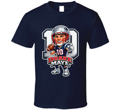 Drake Maye Caricature Football Fan T Shirt Drake Maye Caricature Football Fan T Shirt