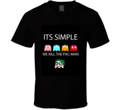It's Simple We Kill The Pac-Man Parody Joker Batman Movie T Shirt It's Simple We Kill The Pac-Man Parody Joker Batman Movie T Shirt