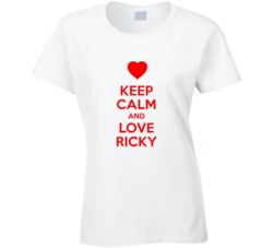 Keep Calm And Love Ricky Valentines Day Present Gift T Shirt Keep Calm And Love Ricky Valentines Day Present Gift T Shirt