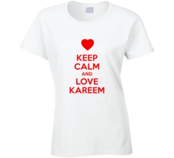 Keep Calm And Love Kareem Valentines Day Present Gift T Shirt Keep Calm And Love Kareem Valentines Day Present Gift T Shirt