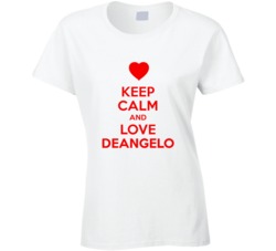Keep Calm And Love Deangelo Valentines Day Present Gift T Shirt Keep Calm And Love Deangelo Valentines Day Present Gift T Shirt