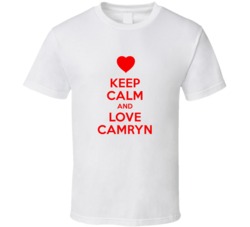 Keep Calm And Love Camryn Valentines Day Present Gift T Shirt