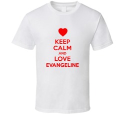 Keep Calm And Love Evangeline Valentines Day Present Gift T Shirt