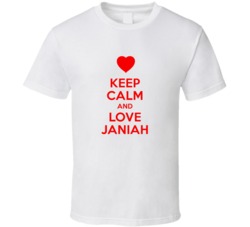 Keep Calm And Love Janiah Valentines Day Present Gift T Shirt Keep Calm And Love Janiah Valentines Day Present Gift T Shirt