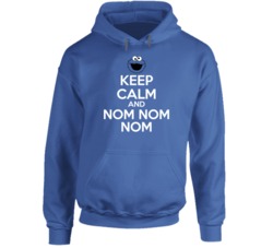 Keep Calm And Nom Nom Nom Cookie Monster Sesame Street Pullover Hoodie Keep Calm And Nom Nom Nom Cookie Monster Sesame Street Pullover Hoodie