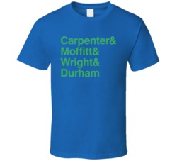 Seattle Carpenter Wright Moffitt Durham T Shirt Seattle Carpenter Wright Moffitt Durham T Shirt