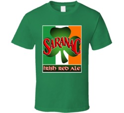 Saranac Irish Red Ale Beer Brew Ireland T Shirt Saranac Irish Red Ale Beer Brew Ireland T Shirt