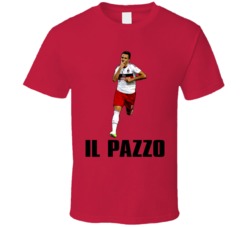 Giampaolo Pazzini Il Pazzo Milano Madman Soccer T Shirt Giampaolo Pazzini Il Pazzo Milano Madman Soccer T Shirt