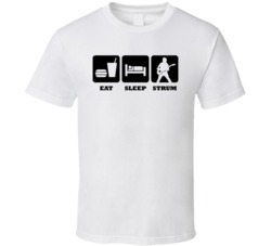 Eat Sleep Strum White T Shirt