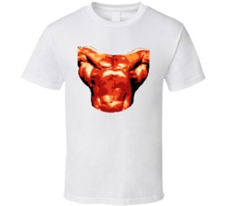 Muscle Chest Body Builder White T Shirt Muscle Chest Body Builder White T Shirt