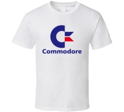 Commodore Computer Retro White T Shirt Commodore Computer Retro White T Shirt