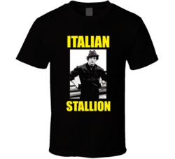 Italian Stallion Rocky Balboa Boxing Movie Black T Shirt Italian Stallion Rocky Balboa Boxing Movie Black T Shirt
