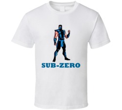 Sub Zero Mortal Kombat Video Game Fighting T Shirt Sub Zero Mortal Kombat Video Game Fighting T Shirt