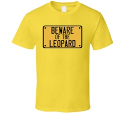 Hitchhikers Guide Beware Of Leopard Movie T Shirt Hitchhikers Guide Beware Of Leopard Movie T Shirt