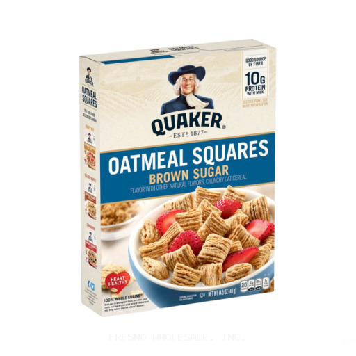 QUAKER 12/14.5Z OATMEAL SQUARES BROWN SUGAR