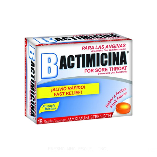 BACTIMICINA 18CT SORE THROAT PAIN RELIEF