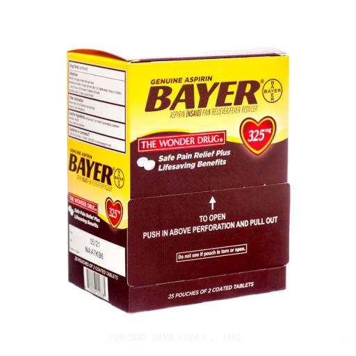 BAYER 25CT GENUINE ASPRIN DISPLAY