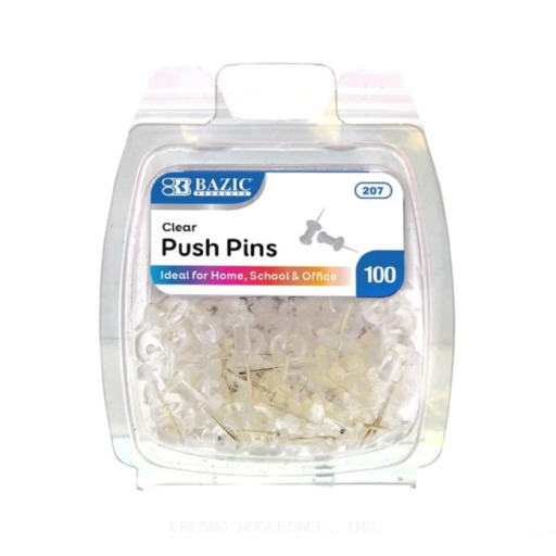 BAZIC 1/100CT COLOR PUSH PINS