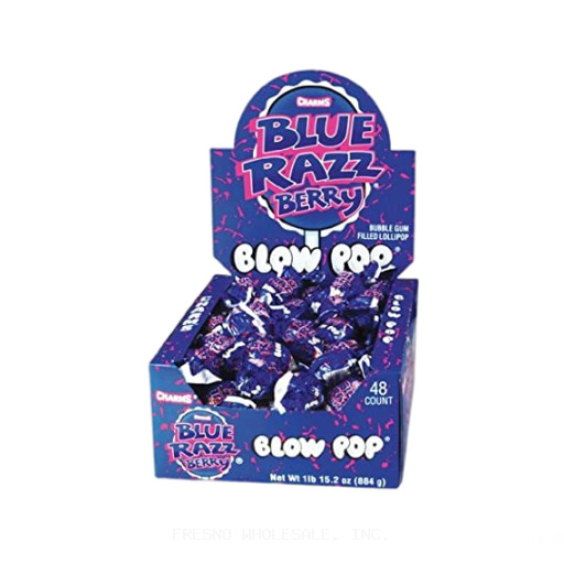 CHARMS 48CT BLOW POP BLUE RAZZ BERRY(3887)