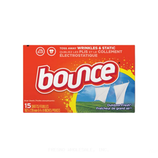 BOUNCE 15/15CT DRYER SHEET FABRIC OUTDOOR FRESH