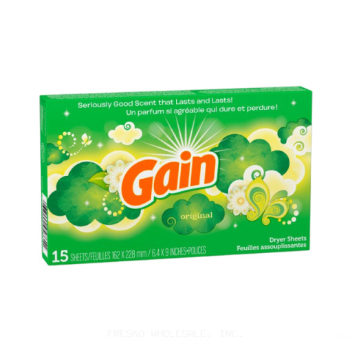 GAIN 15/15CT DRYER SHEET ORIGINAL