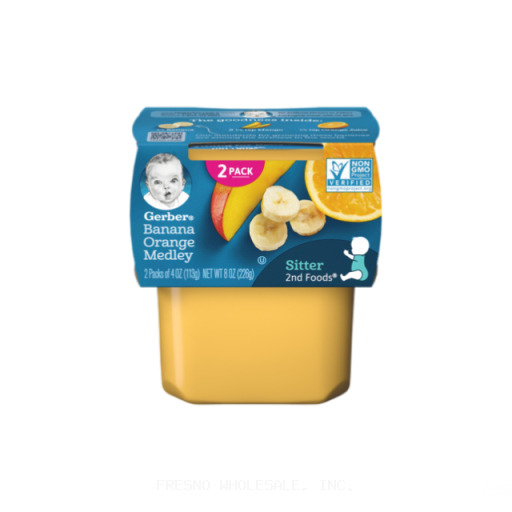 GERBER 8/2PK/4Z 2ND BANANA/ORANGE/MEDLEY