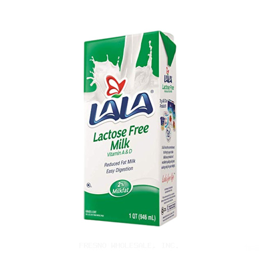 LALA 12/1QT MILK LACT FREE 2%
