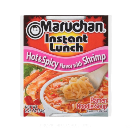 MARUCHAN CUP 12/2.2Z HOT & SPICY SHRIMP(100144)