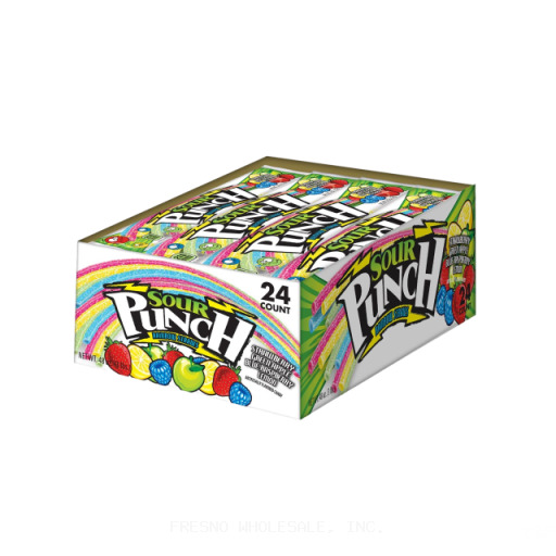 SOUR PUNCH RS 24CT RAINBOW STRAWS