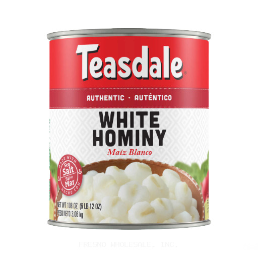 TEASDALE 6/110Z WHITE HOMINY