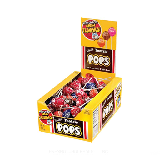 TOOTSIE ROLL 100CT POPS ASSORTED(508)