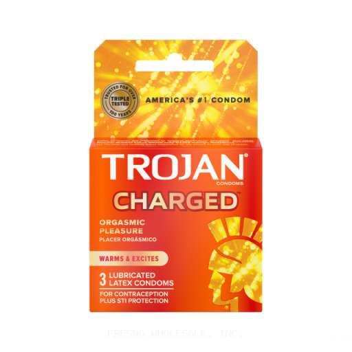 TROJAN 6CT CHARGED WARMS & EXCITES