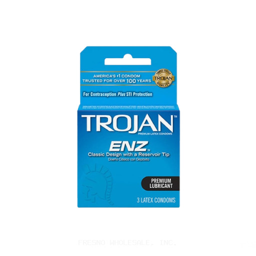 TROJAN 6CT ENZ BLUE SPERMICIDAL LUBRICANT