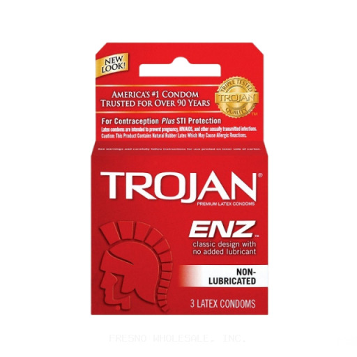 TROJAN 6CT ENZ RED NON-LUBRICATED