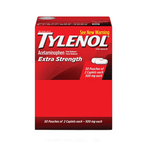 TYLENOL 50CT EXTRA STRENGTH DISPLAY