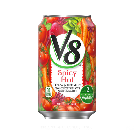 V8 VEGETABLE JUICE 24/11Z SPICY HOT