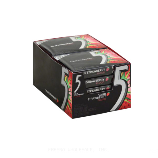 5 GUM 10CT FLOOD STRAWBERRY