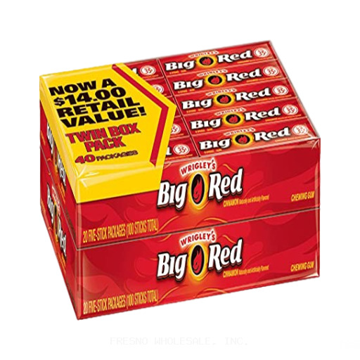WRIGLEY .50 TWIN 40CT BIG RED