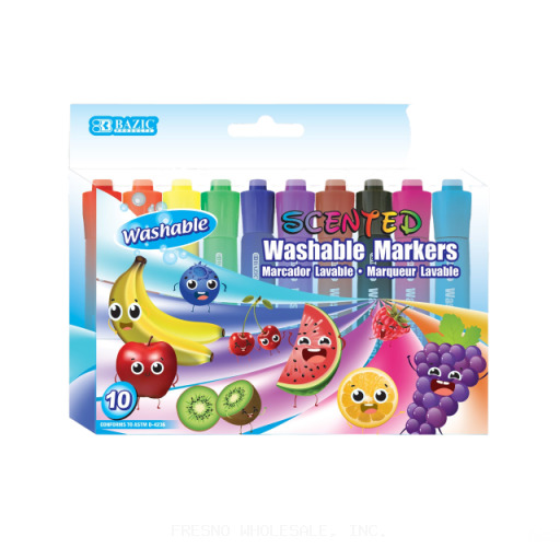 BAZIC 10CT CLASSIC COLORS MARKERS #1224
