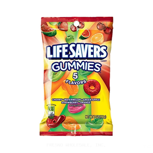 LIFESAVERS BAGS 12/7Z GUMMIES 5 FLAVORS