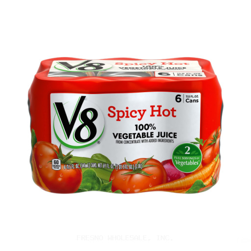 V8 VEGETABLE JUICE 12/12Z SPICY HOT