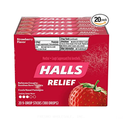 HALLS 20CT RELIEF STRAWBERRY