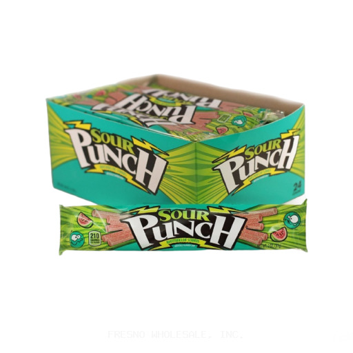 SOUR PUNCH RS 24CT WATERMELON STRAWS