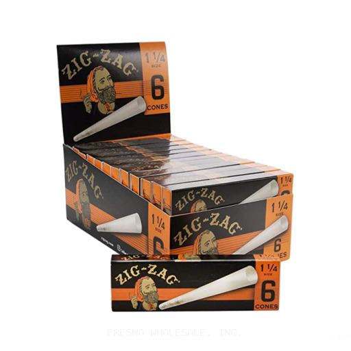ZIG ZAG 6PK ULTRA THIN CONES 1 1/4