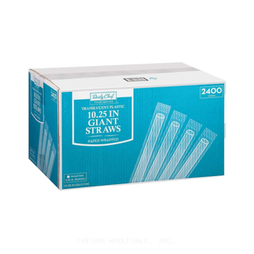 HEFTY  GIANT STRAWS 2400CT/10.25"