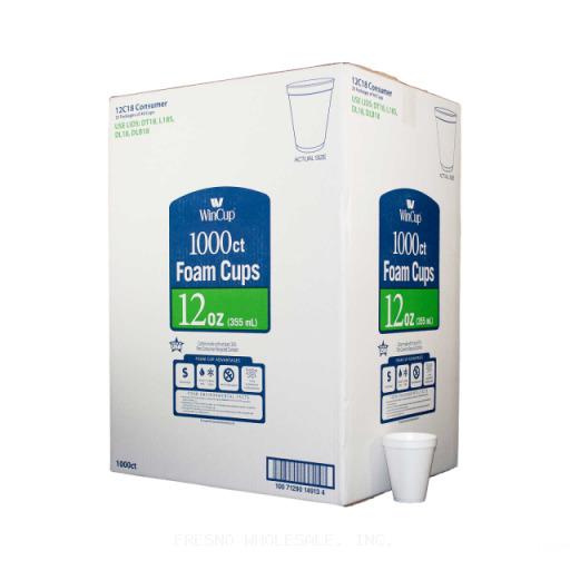 WINCUP 12OZ FOAM CUP 1000CT