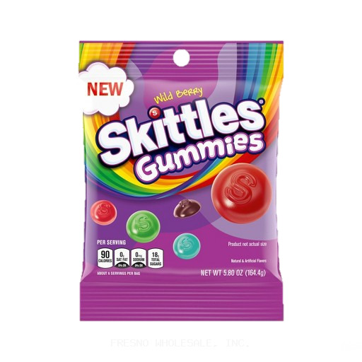 SKITTLES BAG 12/5.8Z GUMMIES WILD BERRY