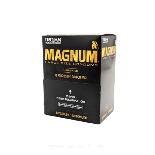 TROJAN 6CT MAGNUM RIBBED