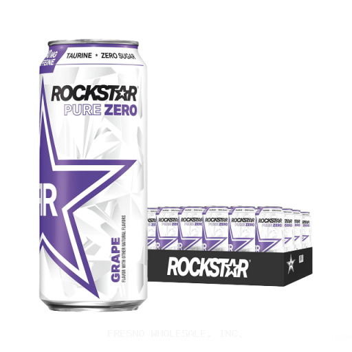 ROCKSTAR 12/16Z PURE ZERO GRAPE