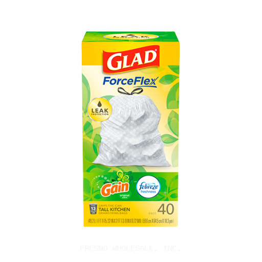 GLAD 6/40CT/13GAL FORCE FLEX W/FEBREZE